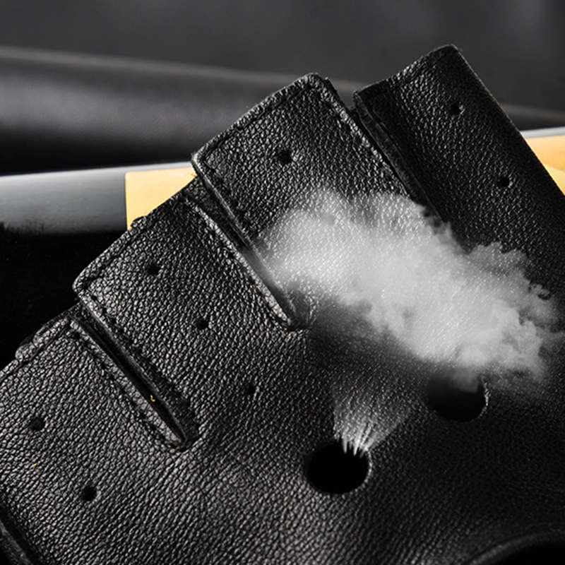 Leather Gloves Men's Half Fing - Leather Driving Glove のレビューと価格