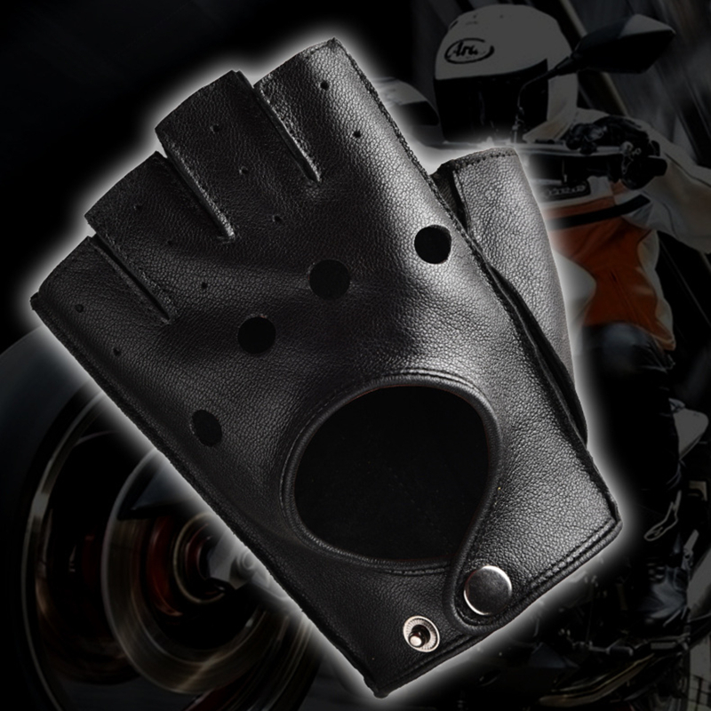 Leather Gloves Men's Half Fing - Leather Driving Glove のレビューと価格