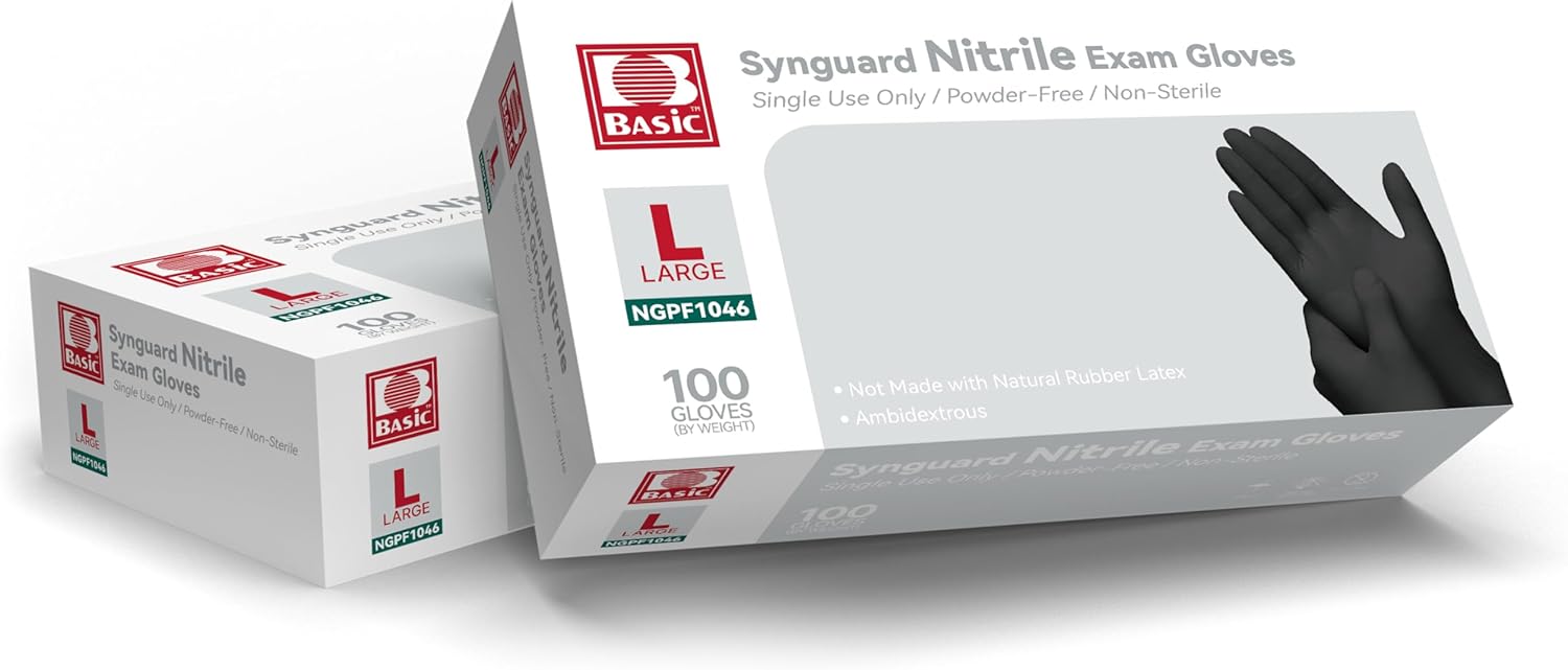 Large Black Nitrile Exam Glove - Exam Glove Nitrile のレビューと価格