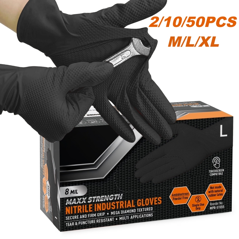 Heavy Duty Nitrile Safety Work - Nitrile Mechanic Glove のレビューと価格