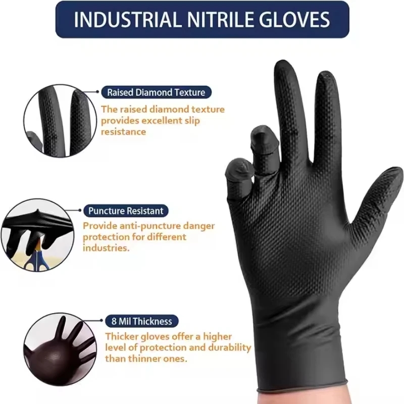 Heavy Duty Nitrile Safety Work - Nitrile Mechanic Glove のレビューと価格