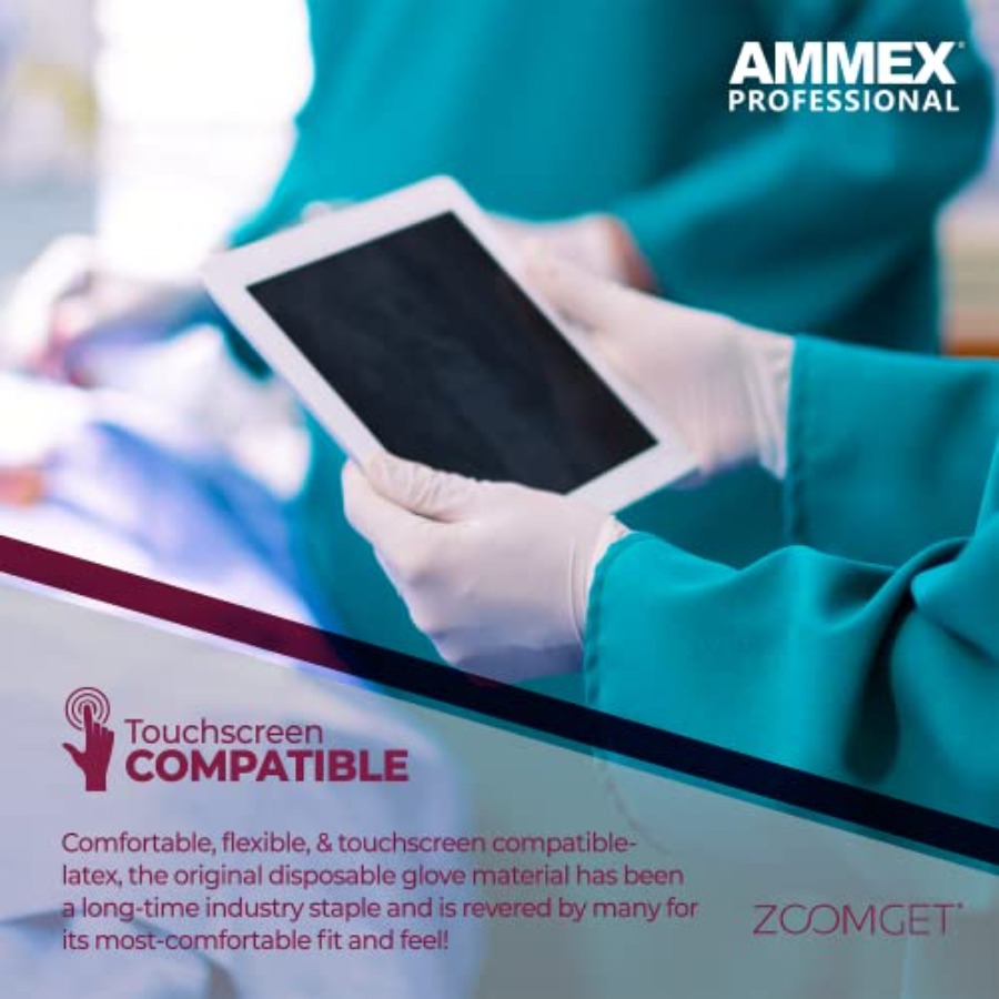 AMMEX White Latex Disposable E - Latex Disposable Glove のレビューと価格