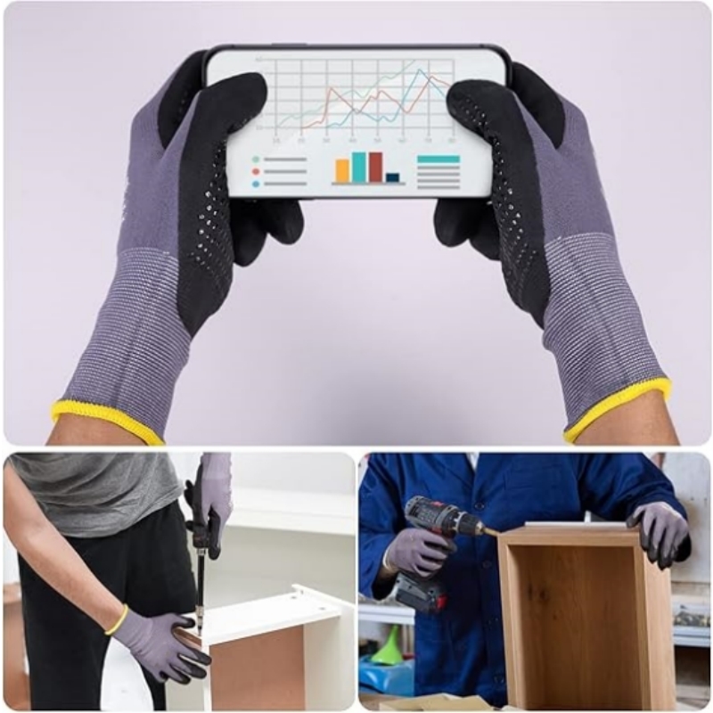 Micro-Foam Safety Work Gloves  - Nitrile Mechanic Glove のレビューと価格
