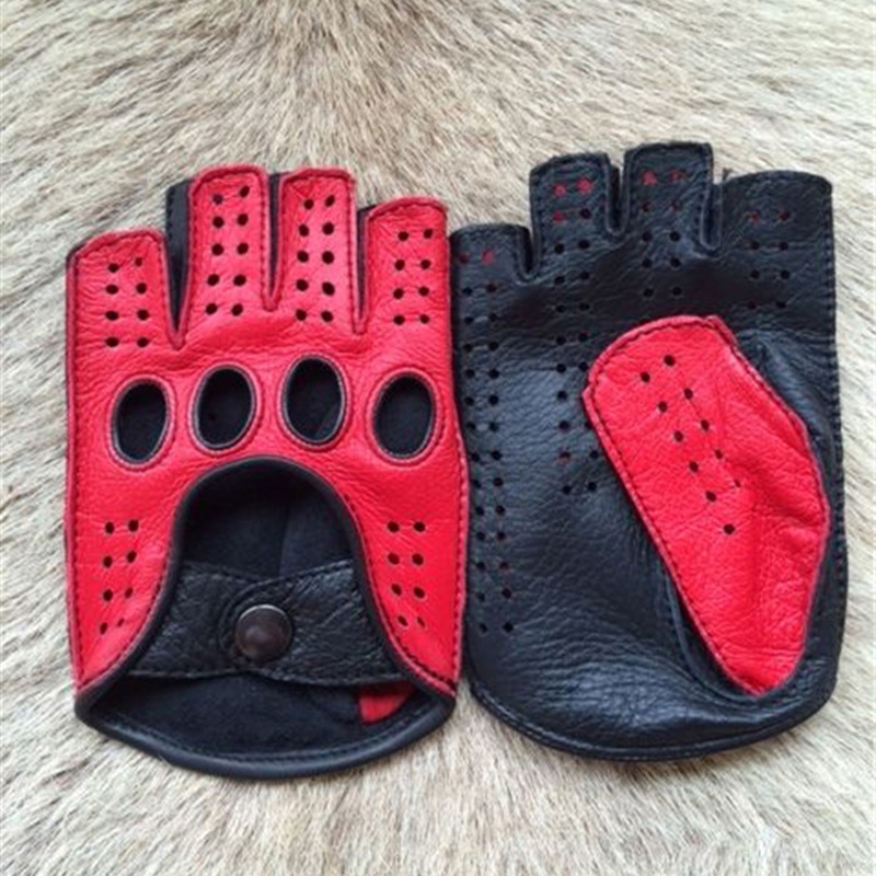 Retro Half Finger Goat Leather - Leather Driving Glove のレビューと価格