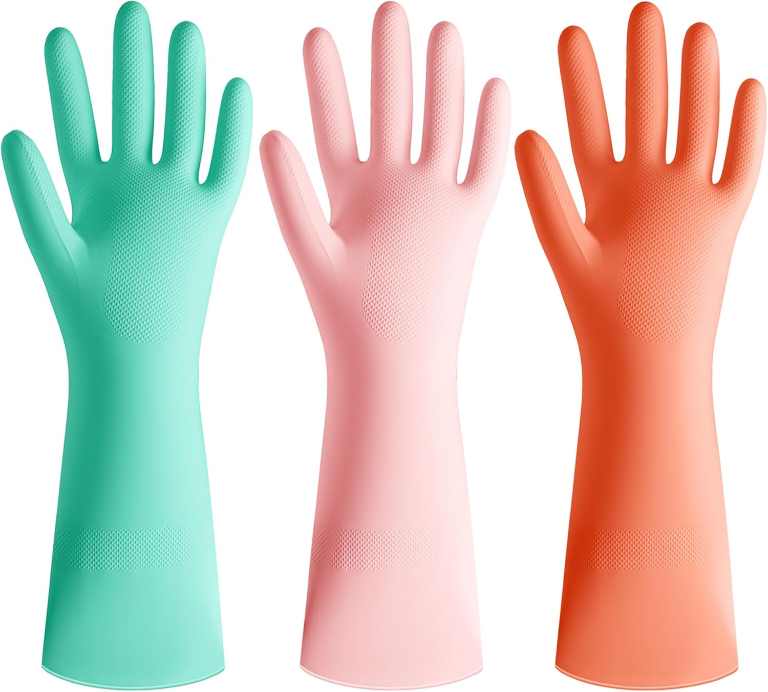3 Pairs Colorful Rubber Dishwa - Rubber Glove Cleaning のレビューと価格