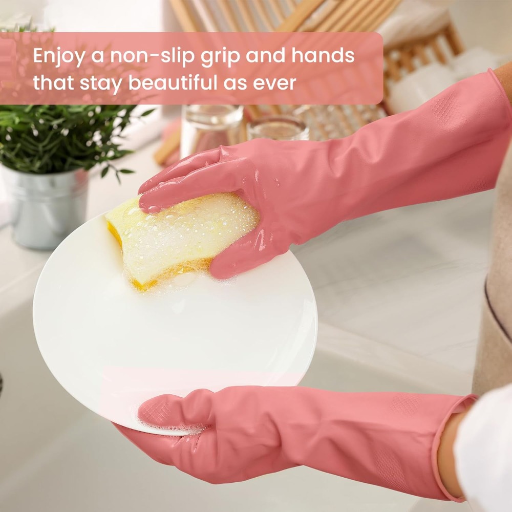4 Pairs Rubber Cleaning Gloves - Rubber Glove Cleaning のレビューと価格