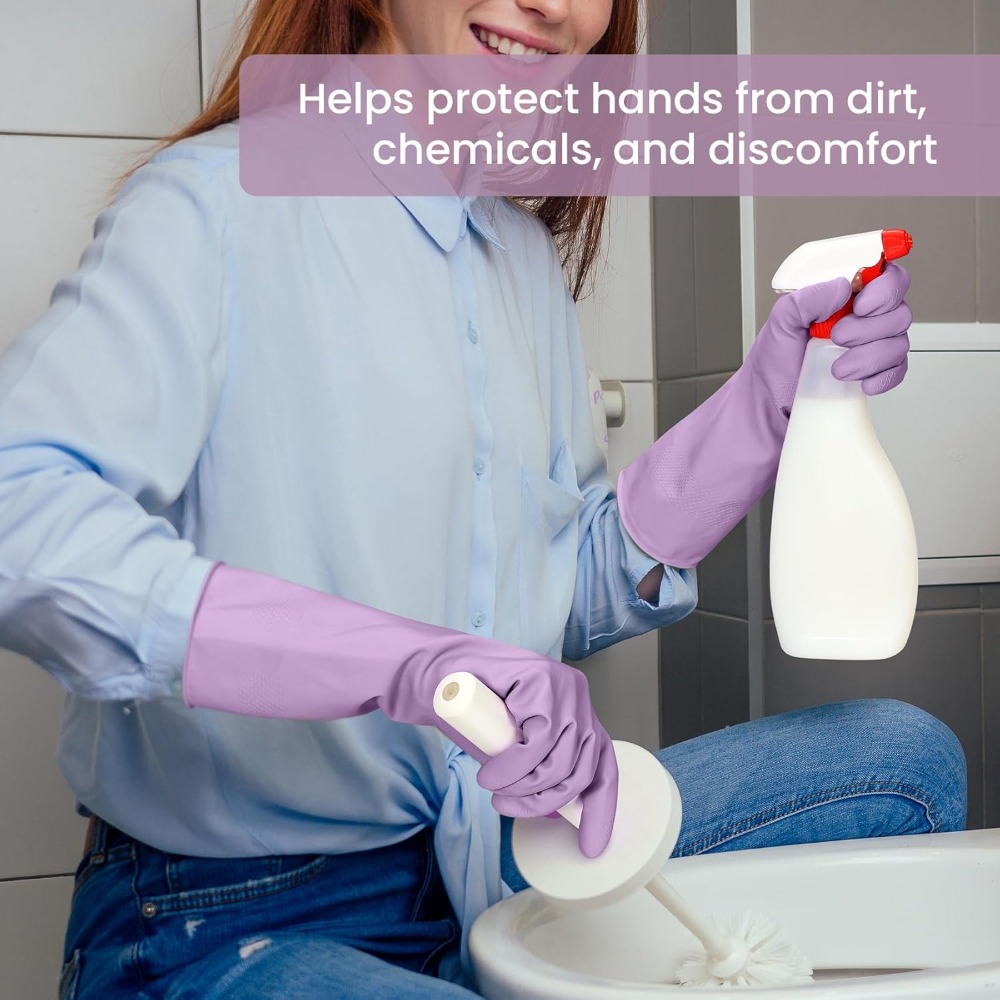 4 Pairs Rubber Cleaning Gloves - Rubber Glove Cleaning のレビューと価格