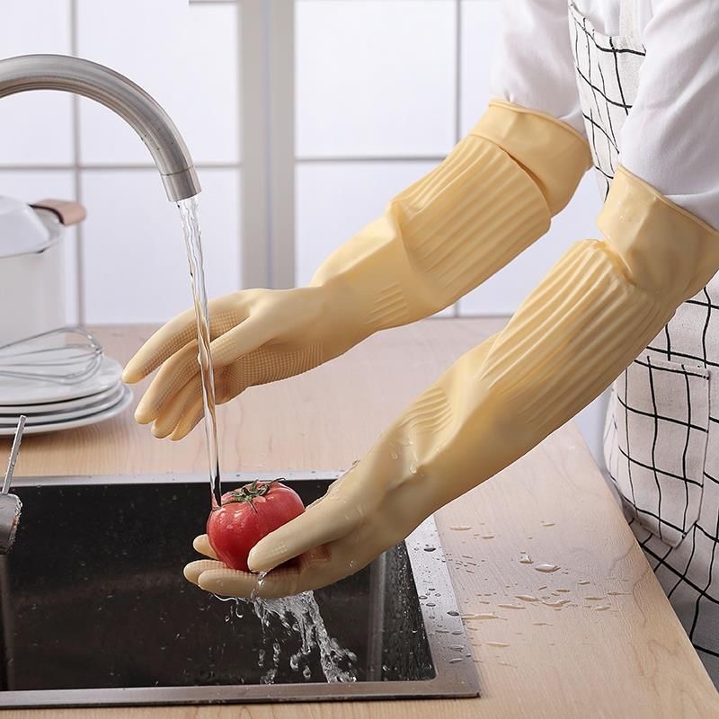 Long Reusable Rubber Dishwashi - Dish Glove Rubber のレビューと価格