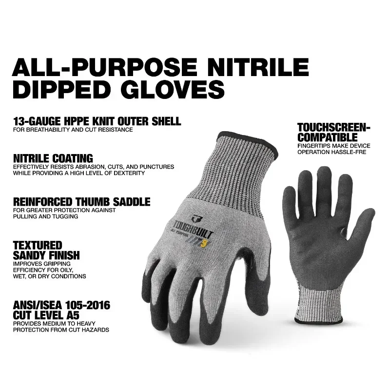 ToughBuilt TB-P2-112-5-L Nitri - Nitrile Mechanic Glove のレビューと価格