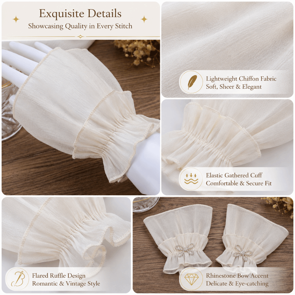 Ruched Pleated Detachable Cuff - Fingerless Glove Knit のレビューと価格