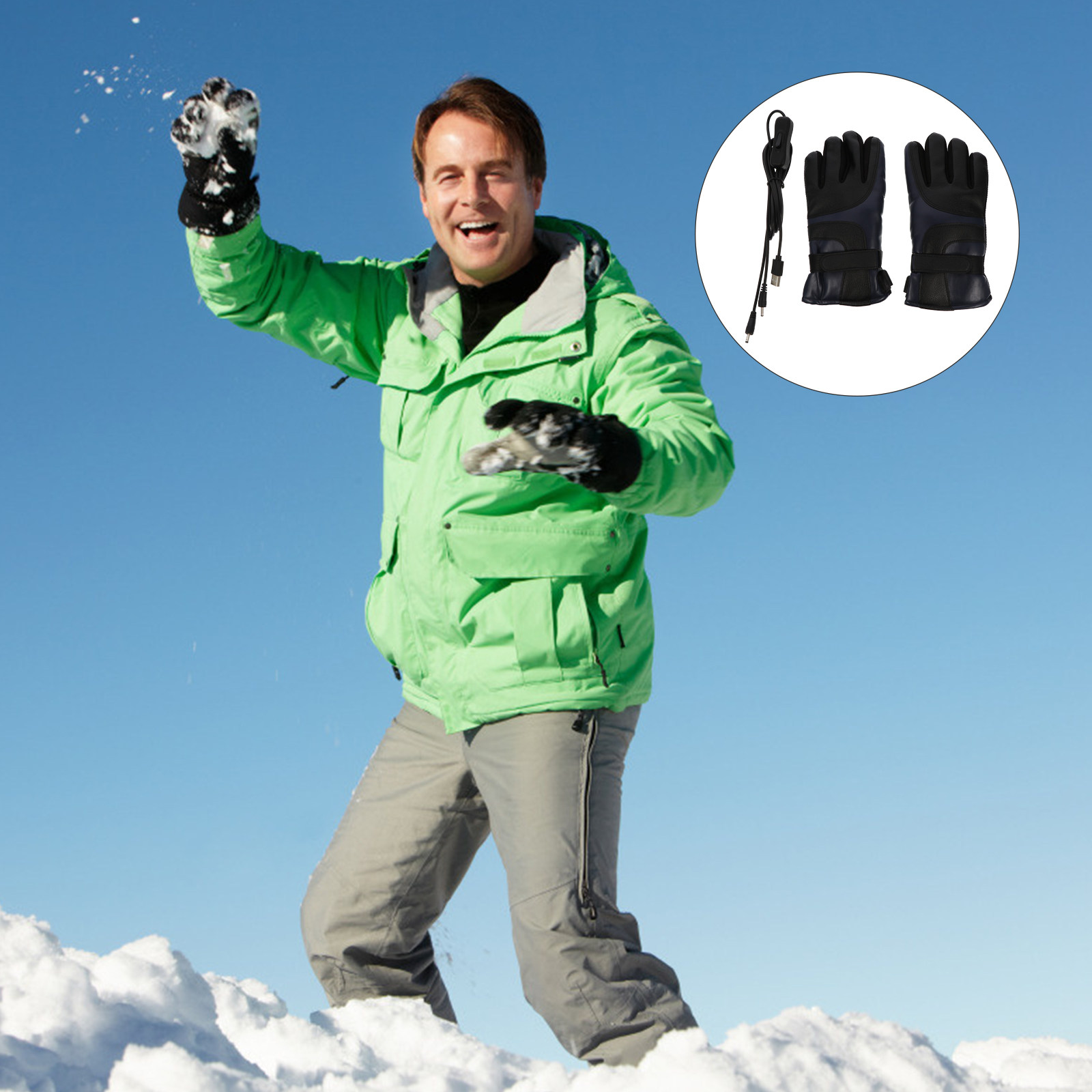 1Pair USB Electric Heated Glov - Winter Glove Insulated のレビューと価格