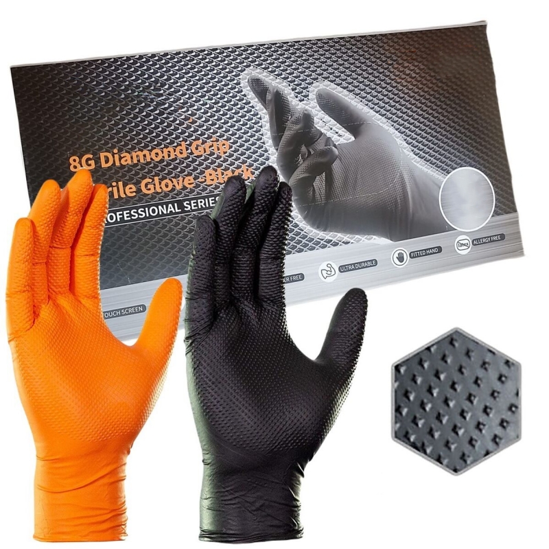 8Mil Thick Heavy Duty Safety W - Nitrile Mechanic Glove のレビューと価格