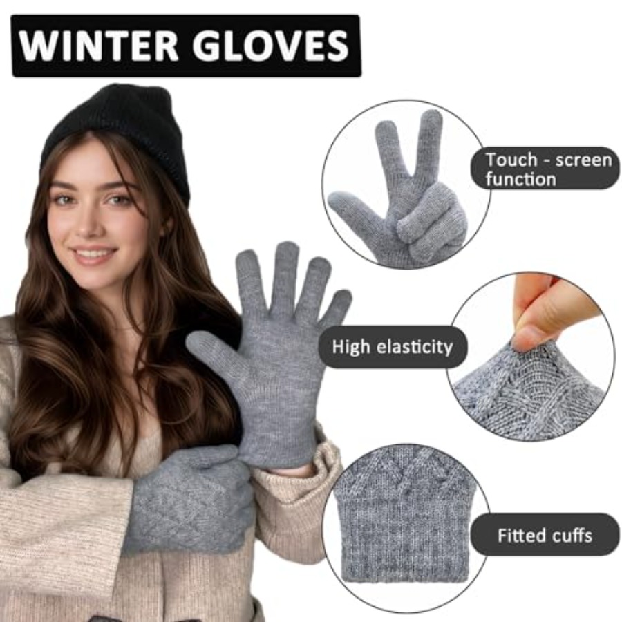 Winter Wool Gloves for Women M - Wool Glove Lined のレビューと価格