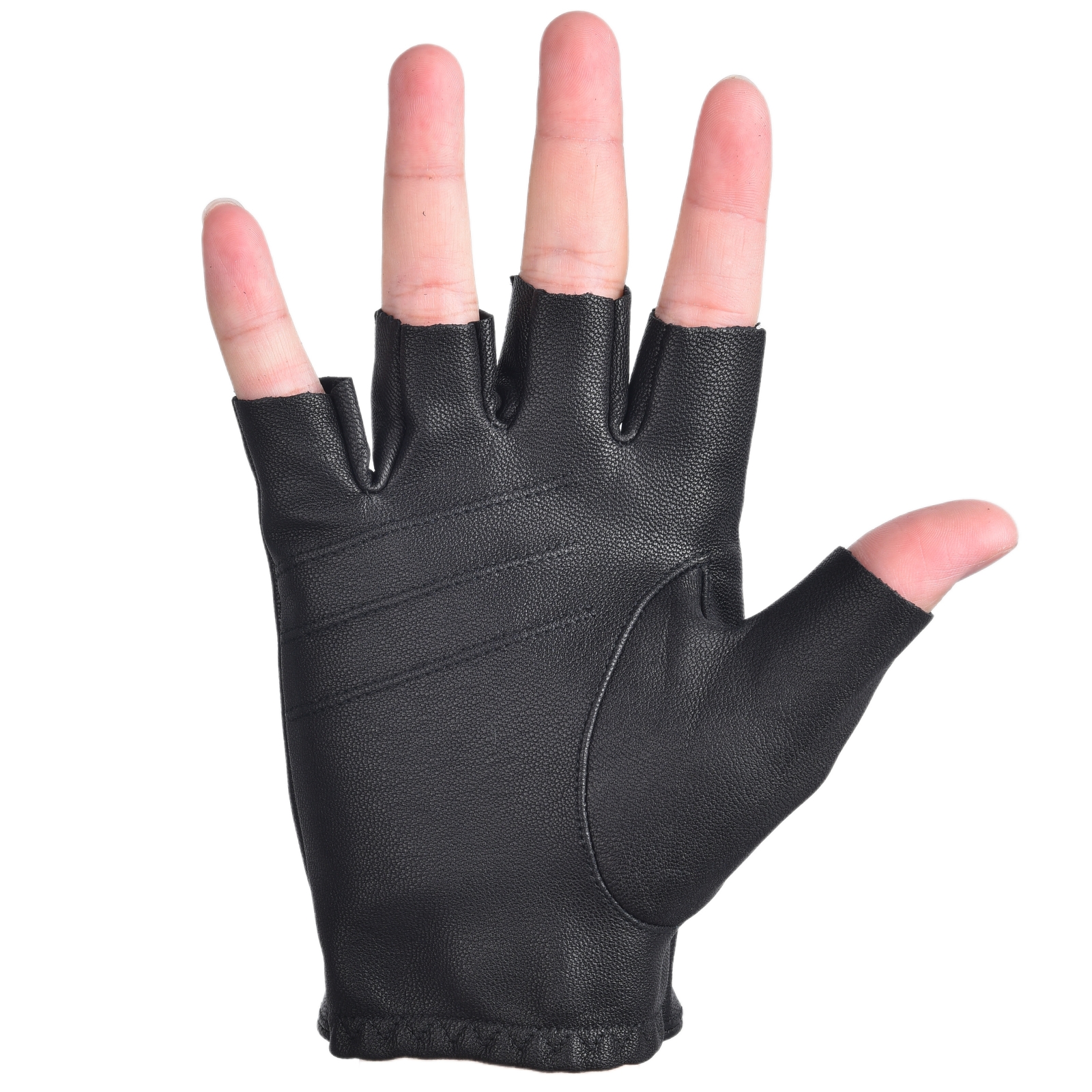Mens Fingerless Gloves Half Fi - Leather Driving Glove のレビューと価格
