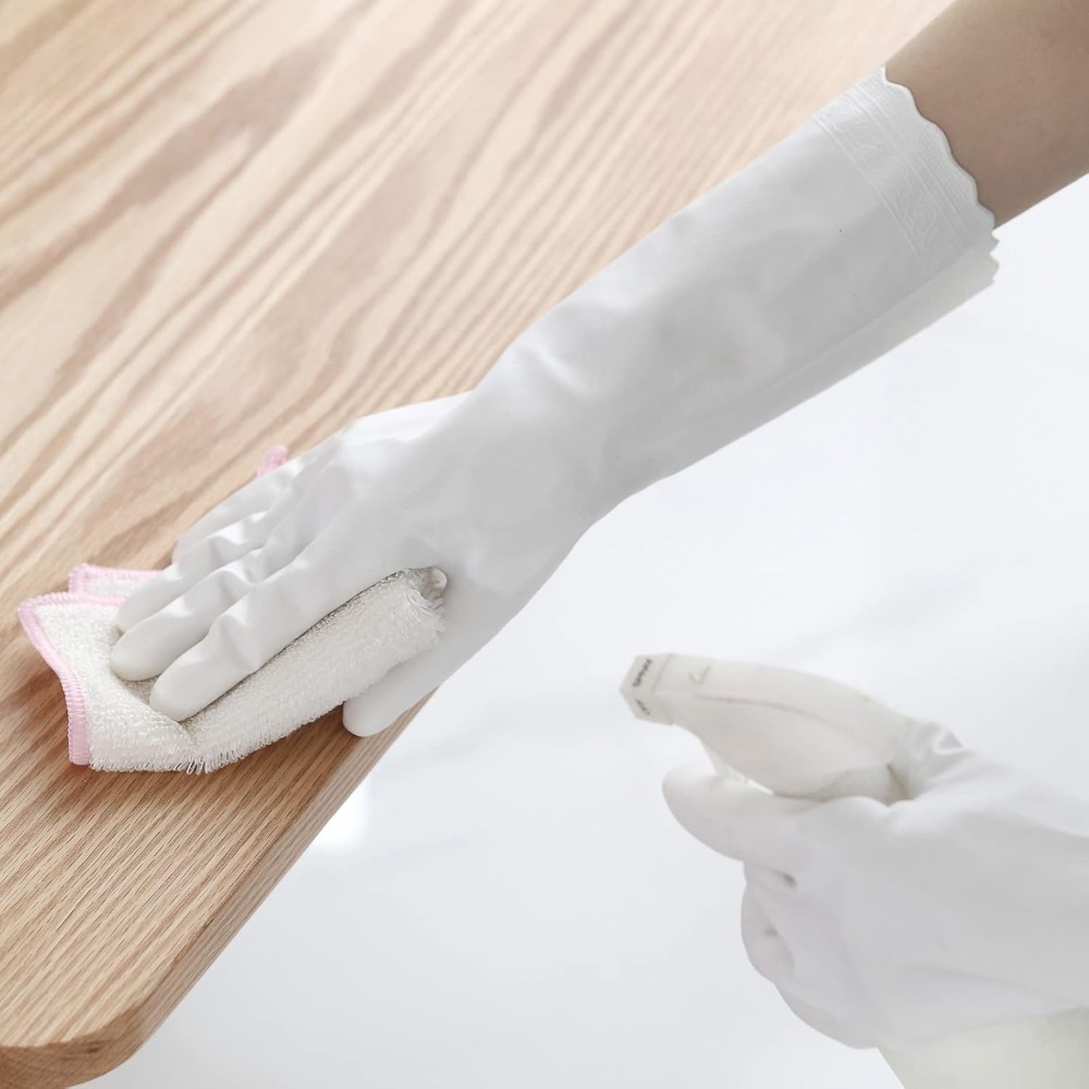 3 Pairs Non-Slip Waterproof Ki - Rubber Glove Cleaning のレビューと価格